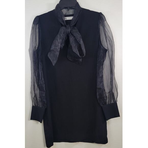 Zara Dress Womens Medium Witchy Whimsigoth Punk Punk EMO Dress Sheer Sleeves - Picture 1 of 9